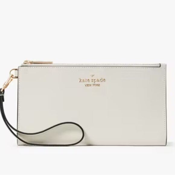 kate spade Handbags - Kate Spade Madison Double Zip Wristlet Clutch, Color: Meringue BRAND NEW!
